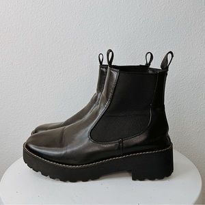 **SOLD** French Connection 'Mia' Black Chelsea Boots